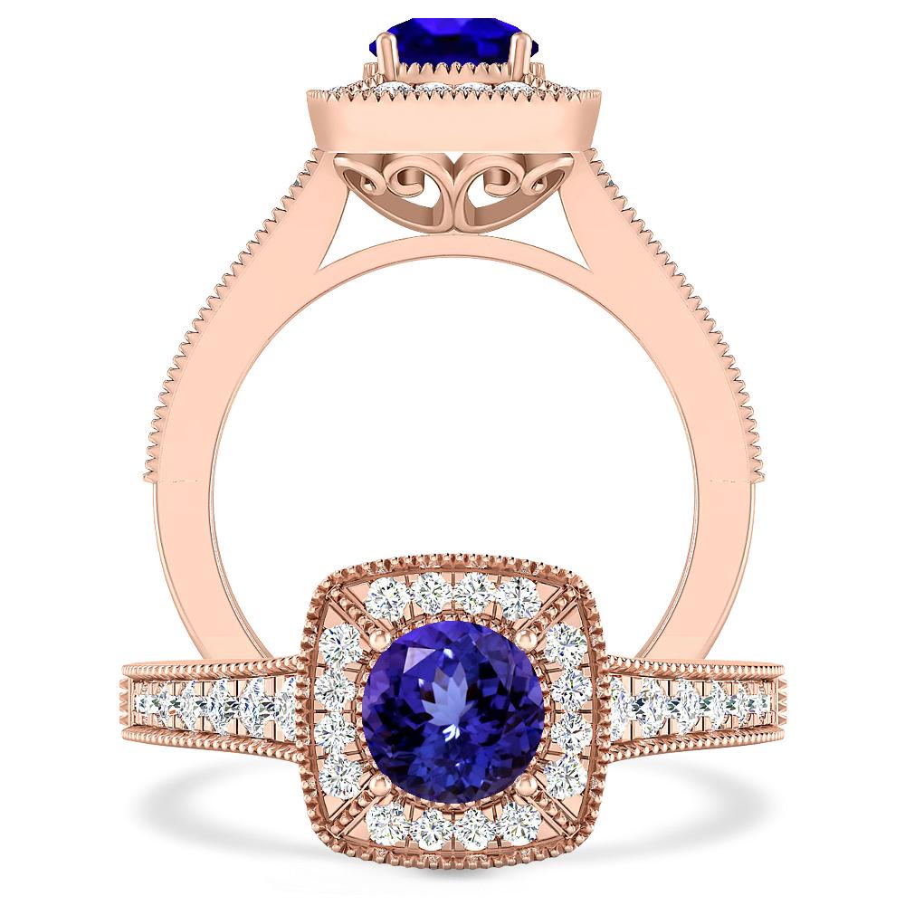 Rose Gold - Tanzanite