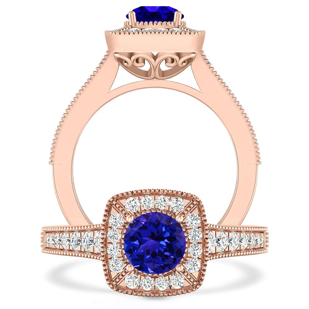 Rose Gold - Tanzanite