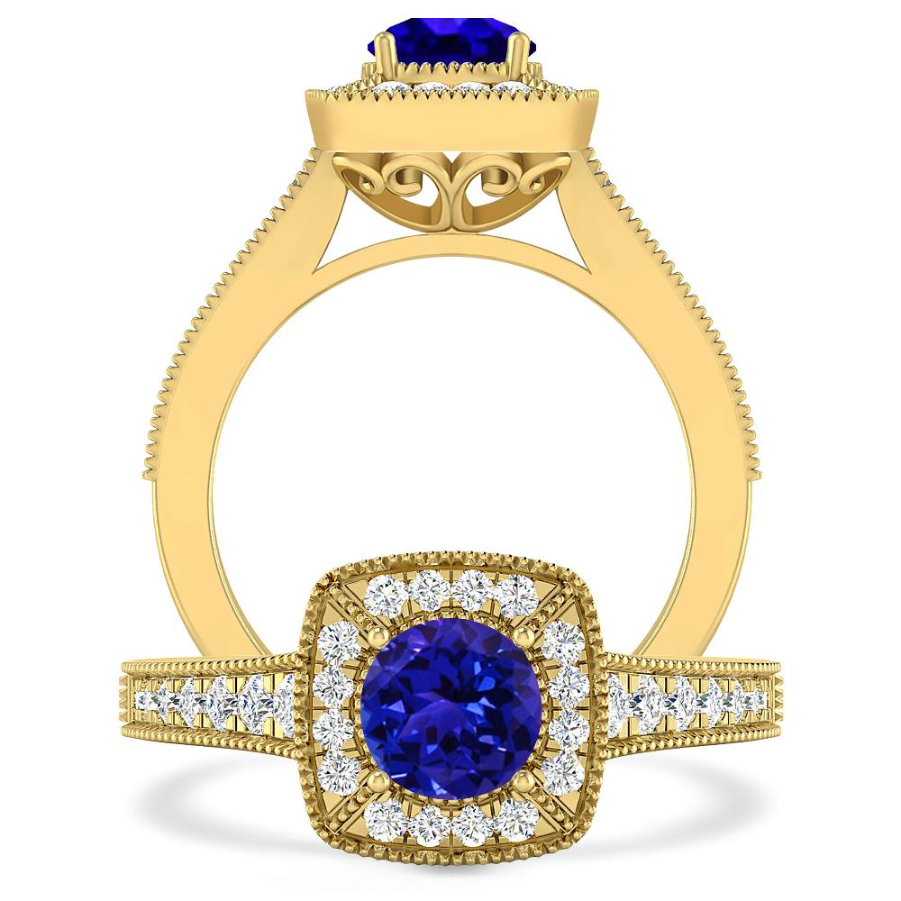 Yellow Gold - Tanzanite