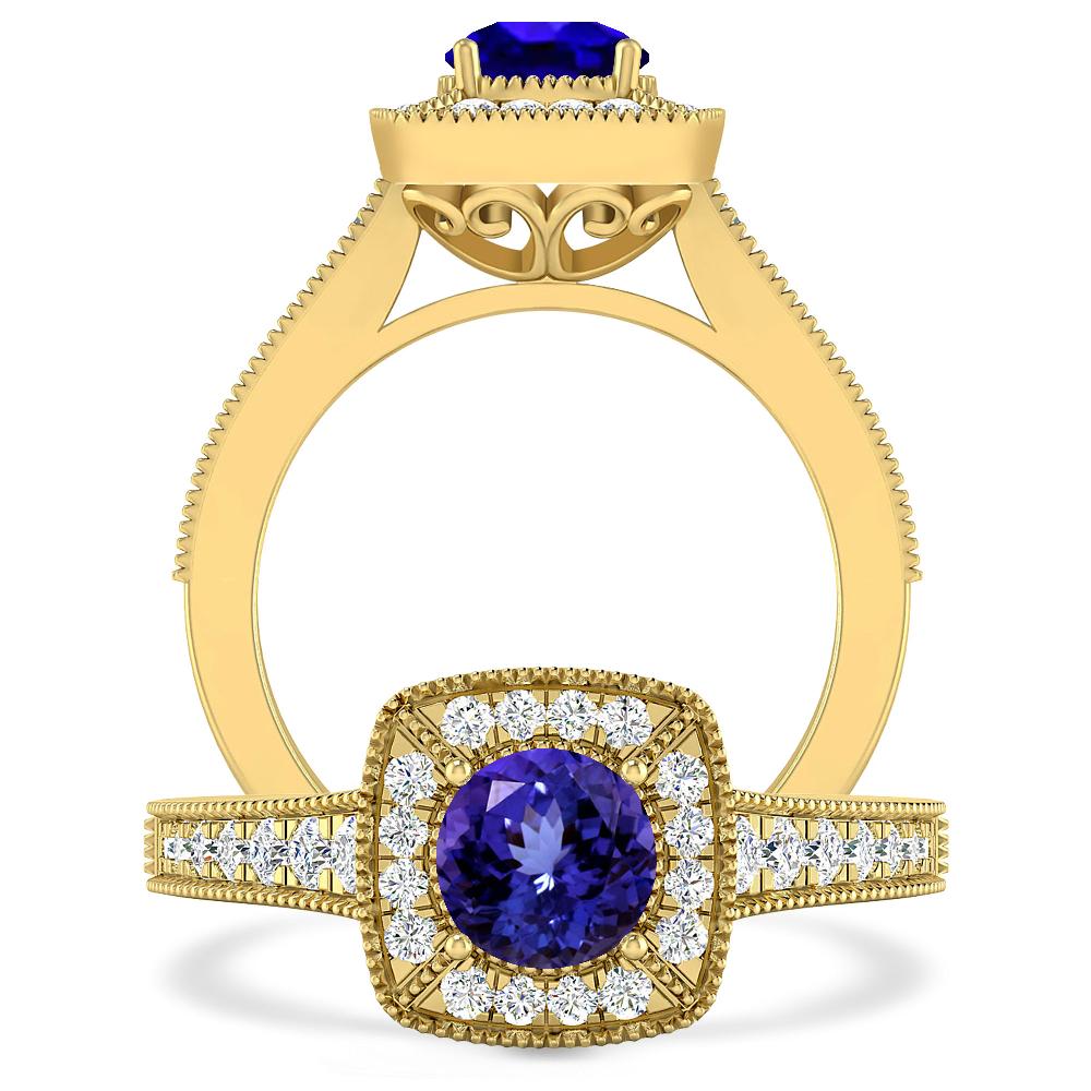 Yellow Gold - Tanzanite