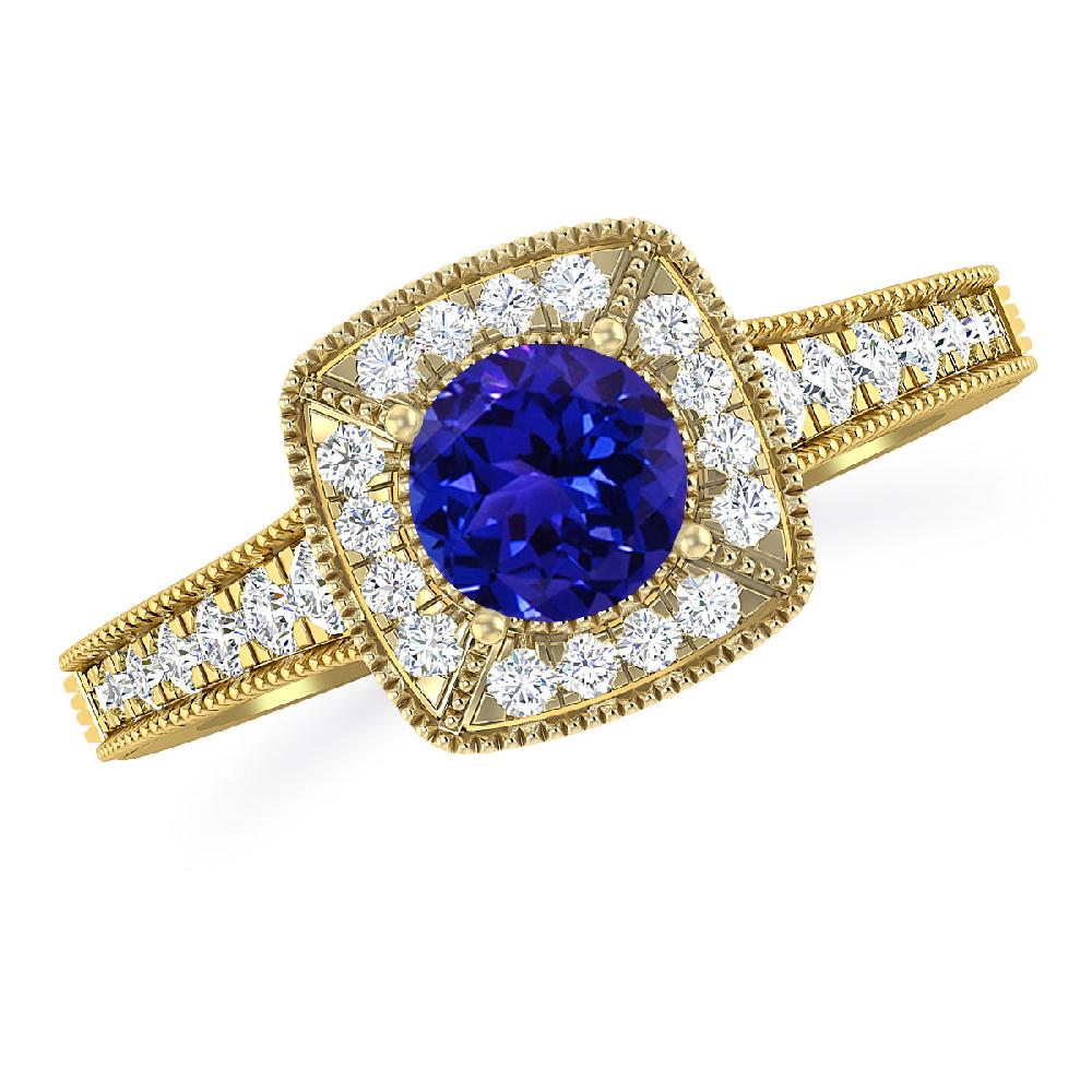 Yellow Gold - Tanzanite