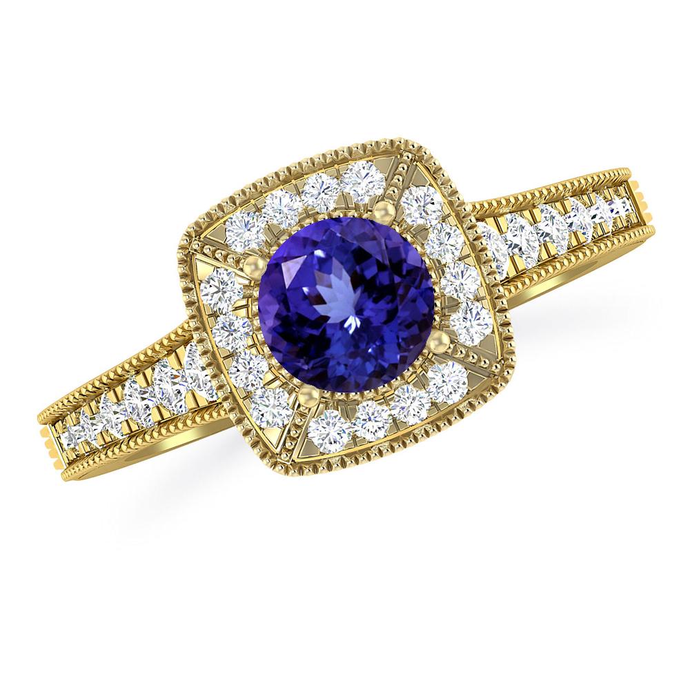 Yellow Gold - Tanzanite