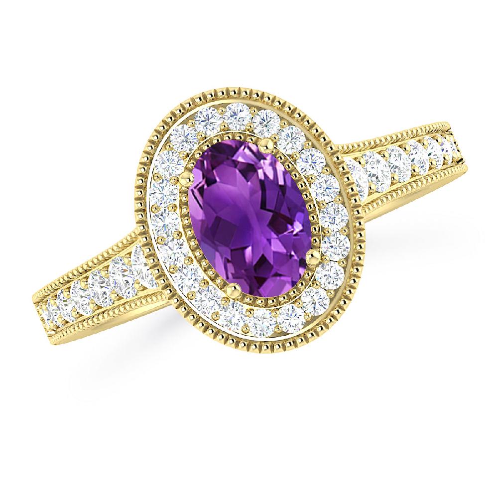 Yellow Gold - Amethyst