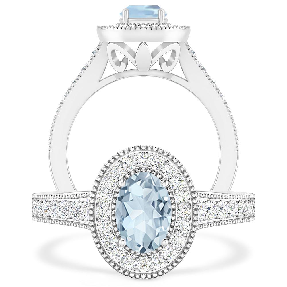 White Gold - Aquamarine