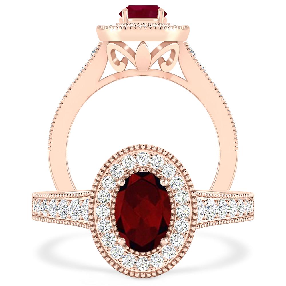 Rose Gold - Garnet