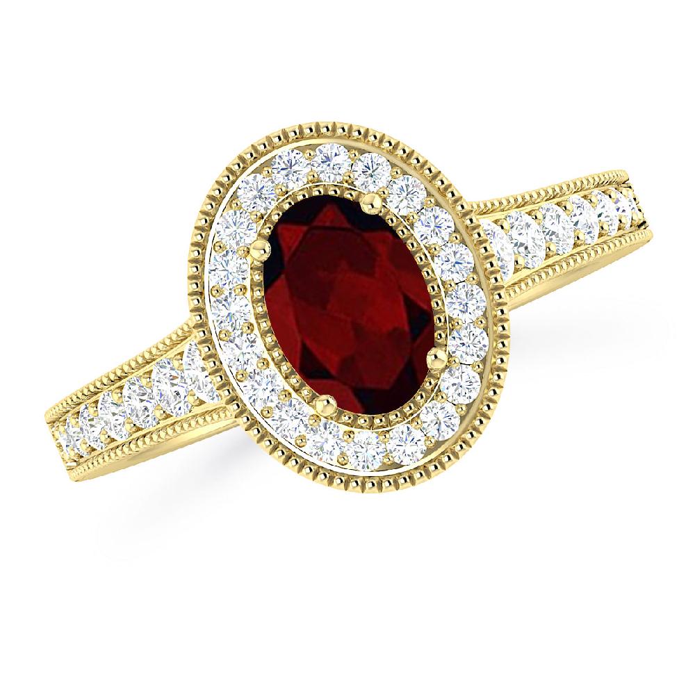 Yellow Gold - Garnet