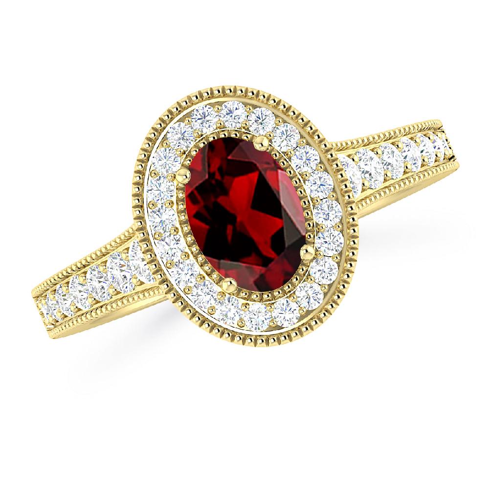 Yellow Gold - Garnet