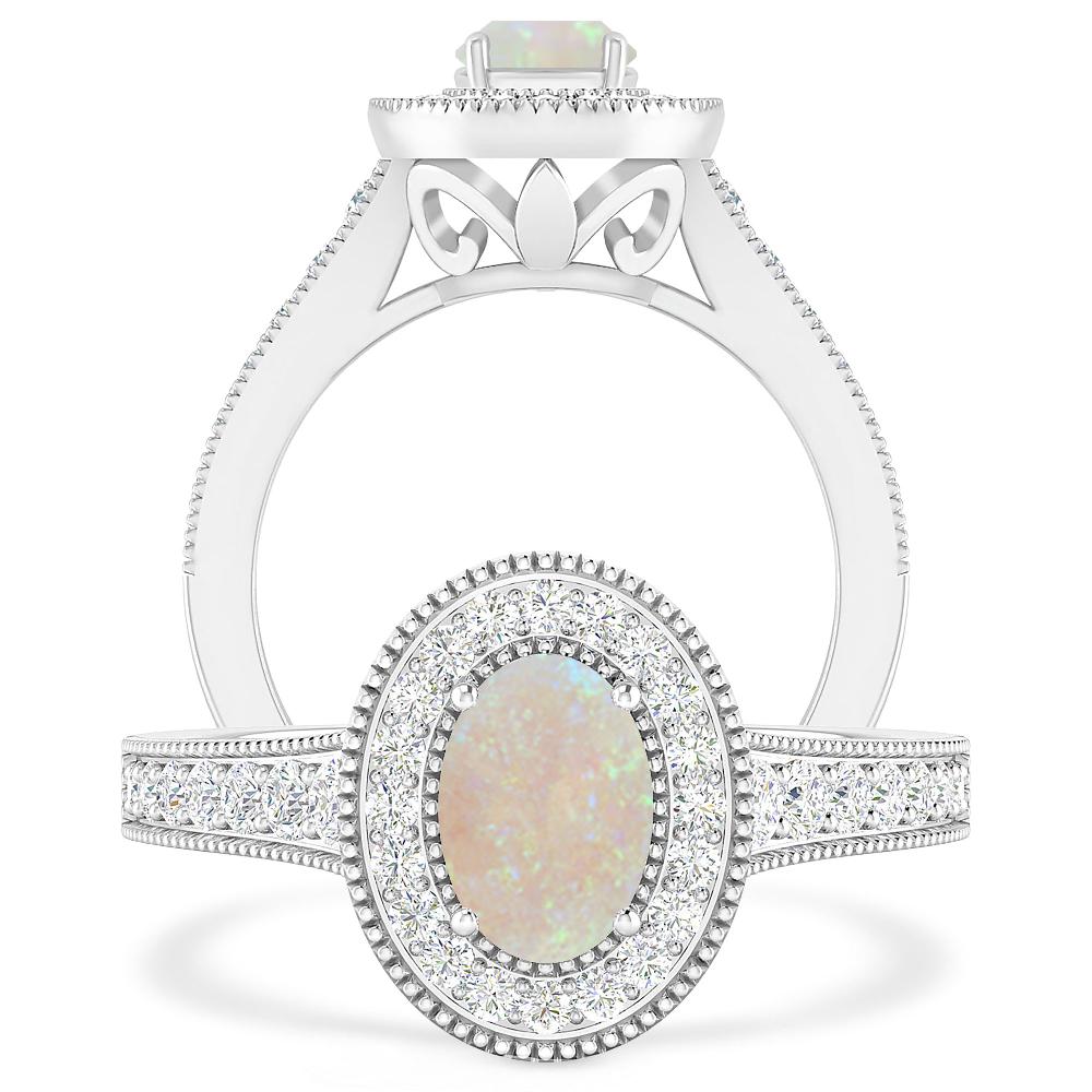 White Gold - Opal