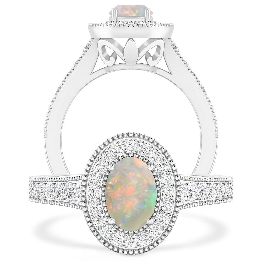 White Gold - Opal