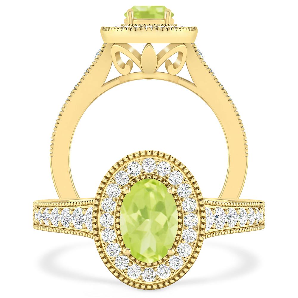 Yellow Gold - Peridot