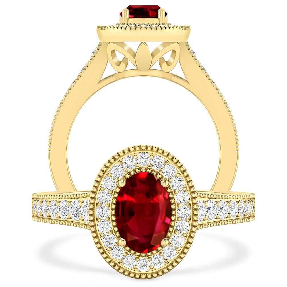 Yellow Gold - Ruby