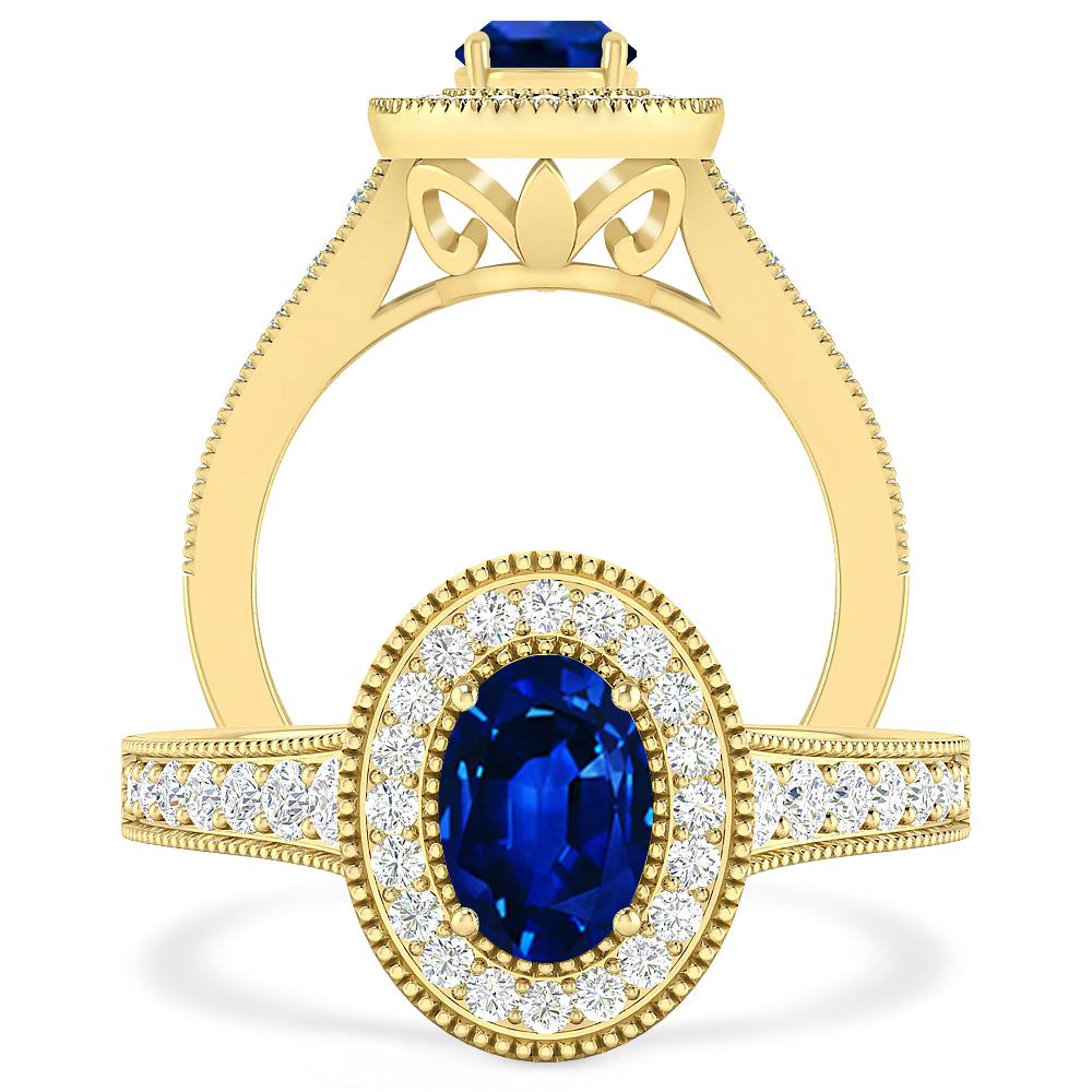 Yellow Gold - Sapphire