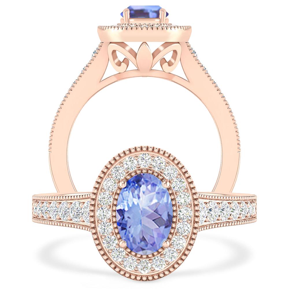 Rose Gold - Tanzanite