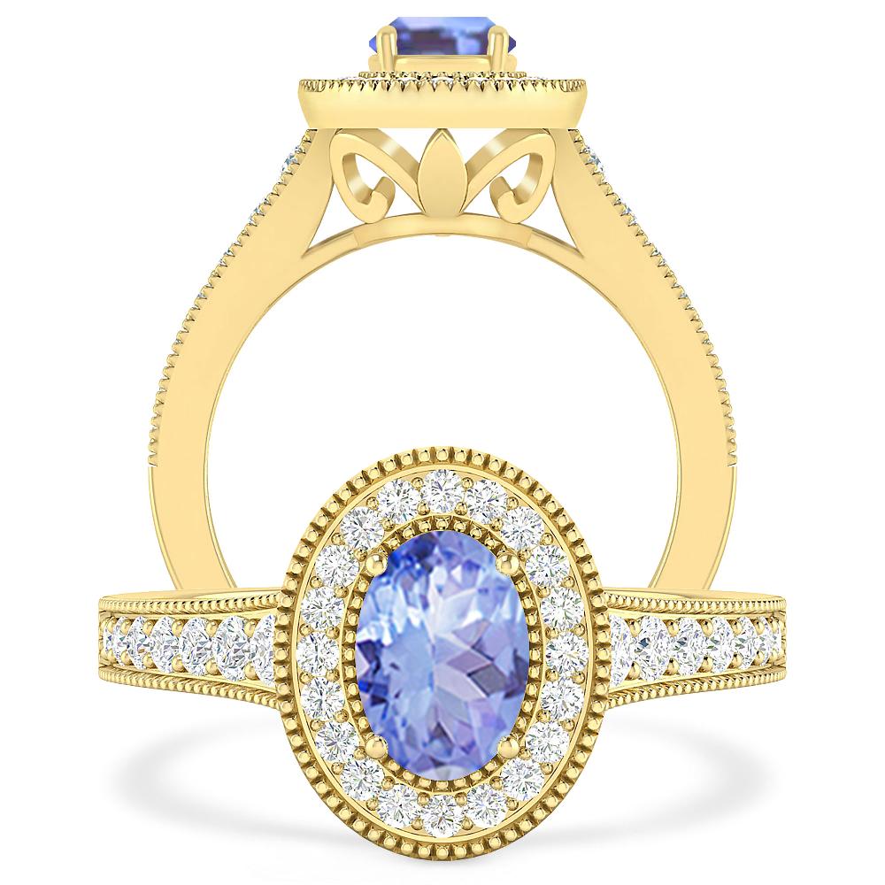 Yellow Gold - Tanzanite