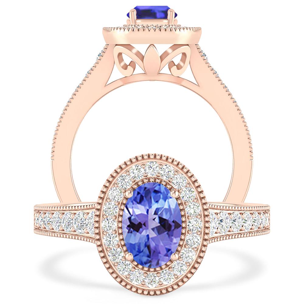 Rose Gold - Tanzanite