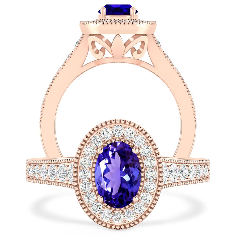 Rose Gold - Tanzanite