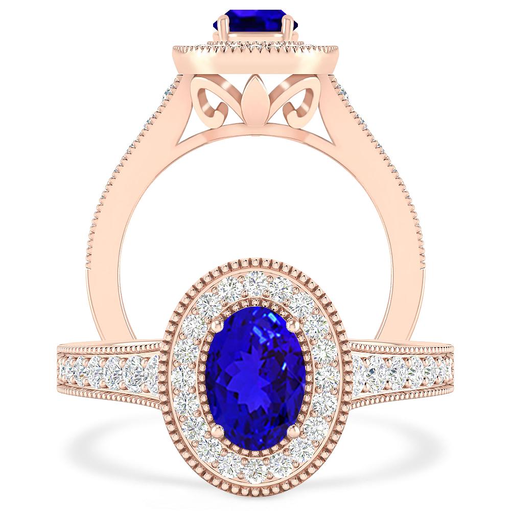 Rose Gold - Tanzanite