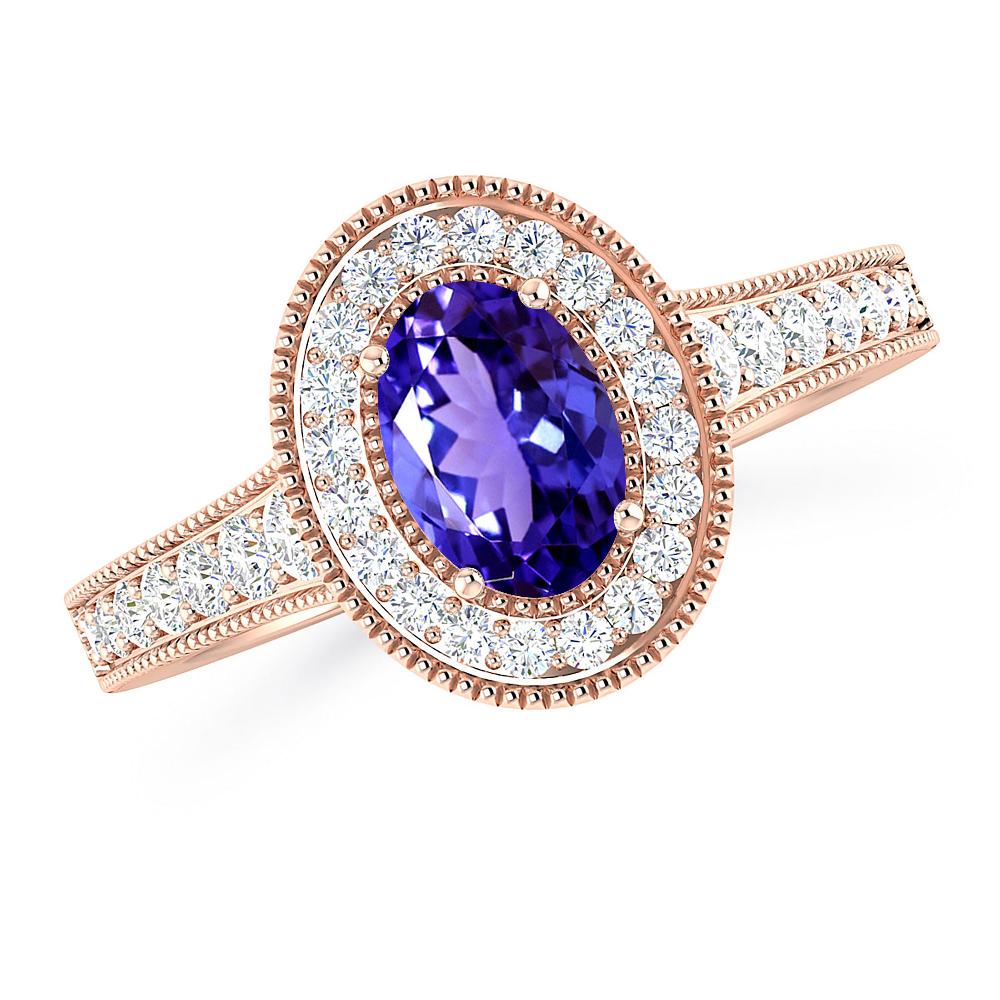 Rose Gold - Tanzanite