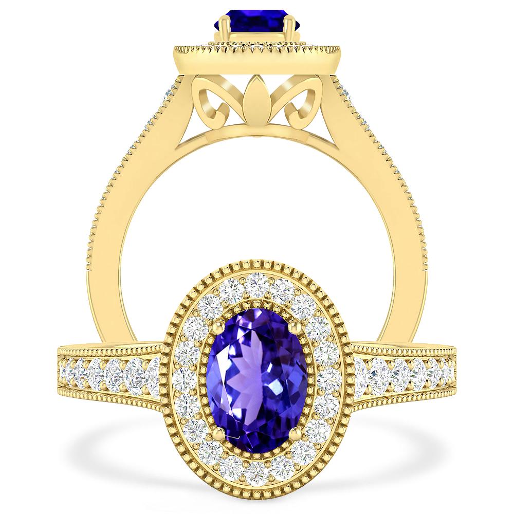 Yellow Gold - Tanzanite