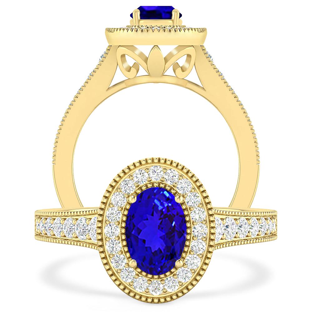 Yellow Gold - Tanzanite