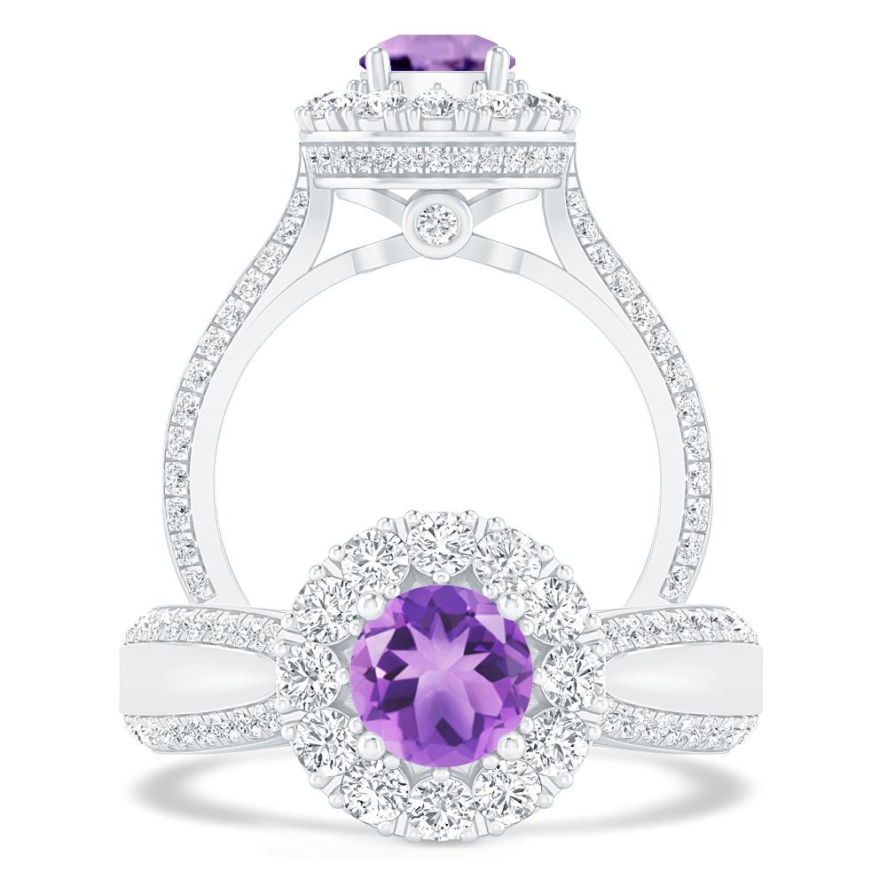 White Gold - Amethyst