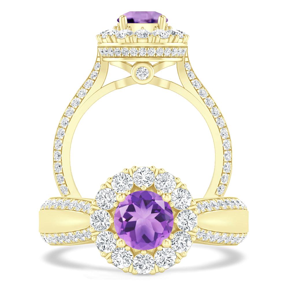 Yellow Gold - Amethyst