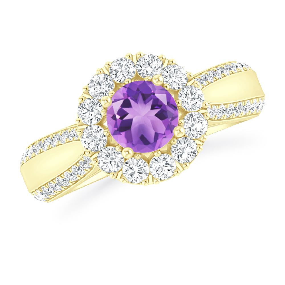 Yellow Gold - Amethyst