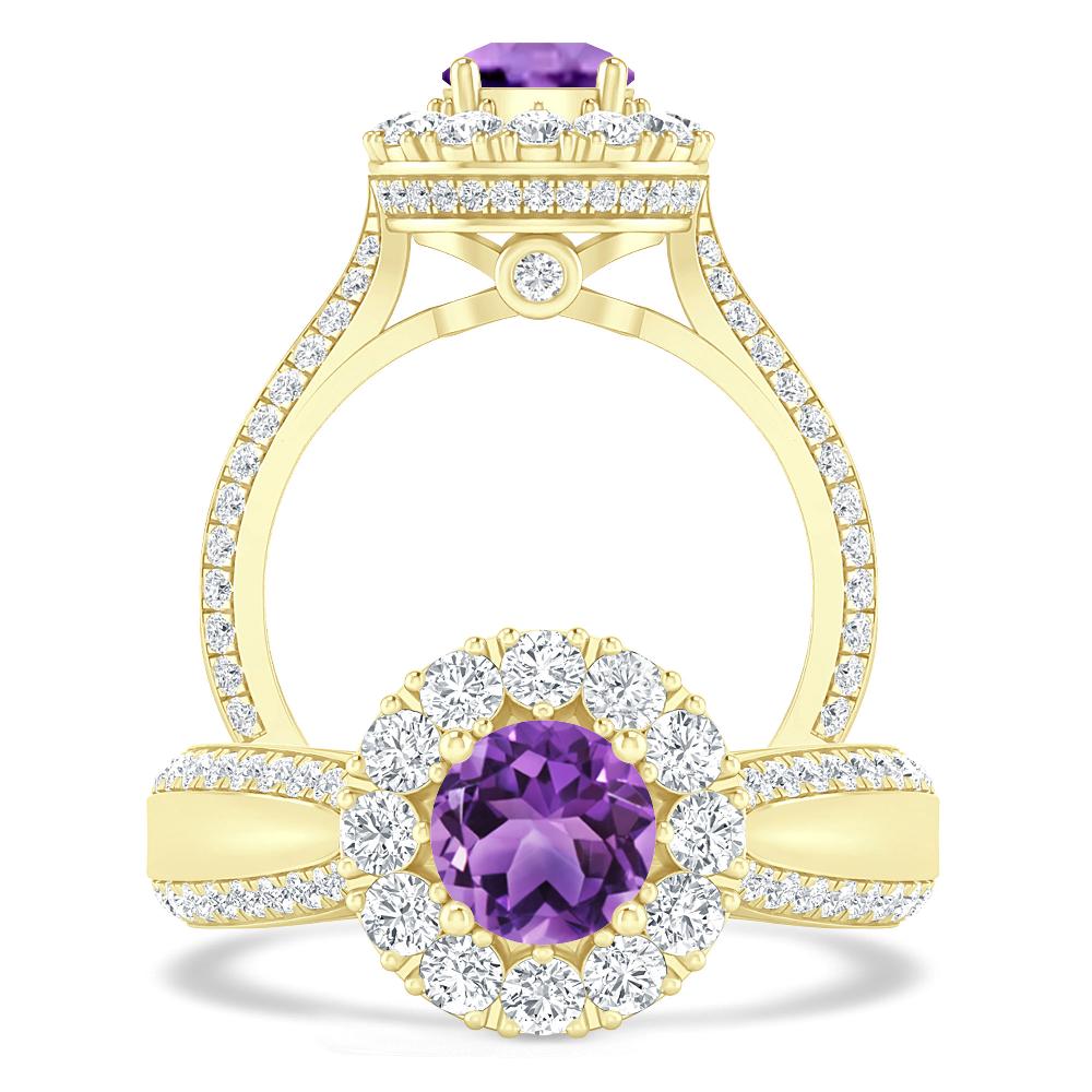 Yellow Gold - Amethyst