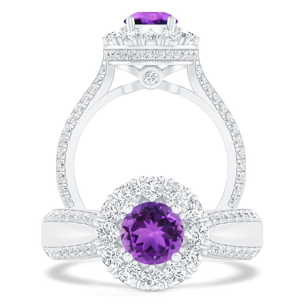 White Gold - Amethyst