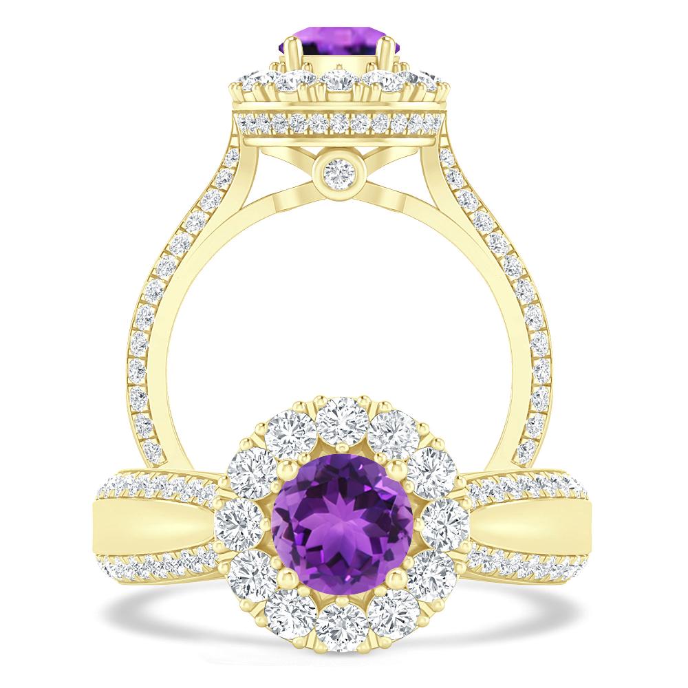 Yellow Gold - Amethyst