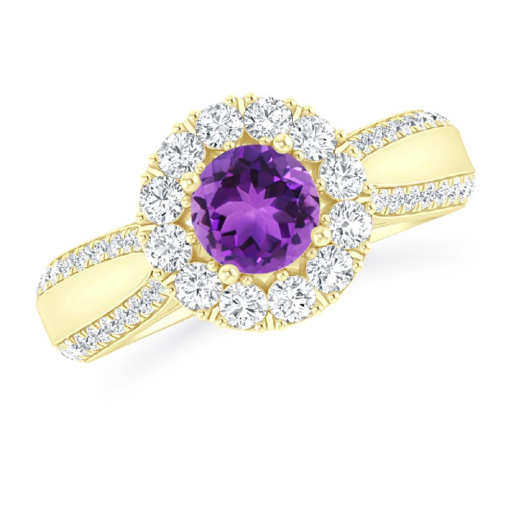 Yellow Gold - Amethyst