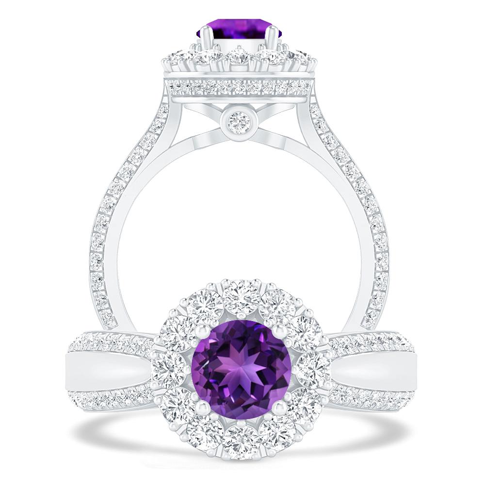 White Gold - Amethyst