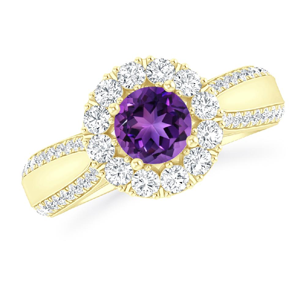 Yellow Gold - Amethyst