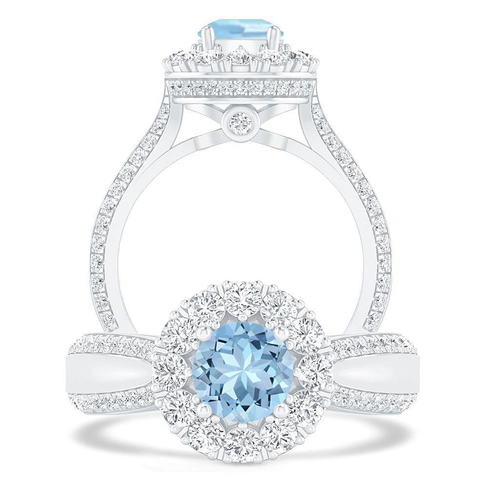 White Gold - Aquamarine