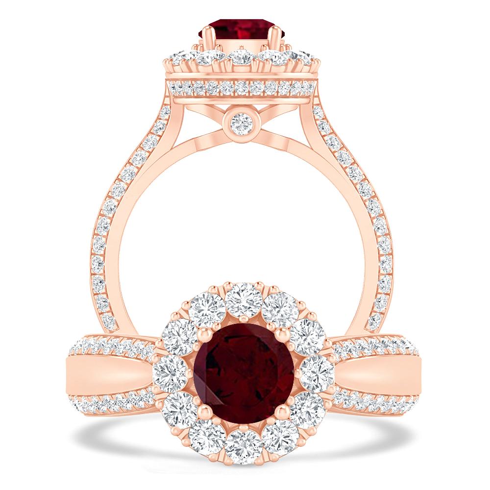 Rose Gold - Garnet