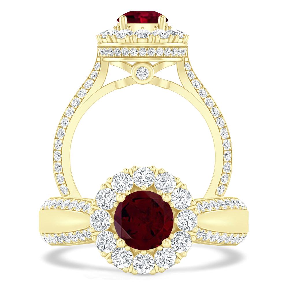 Yellow Gold - Garnet