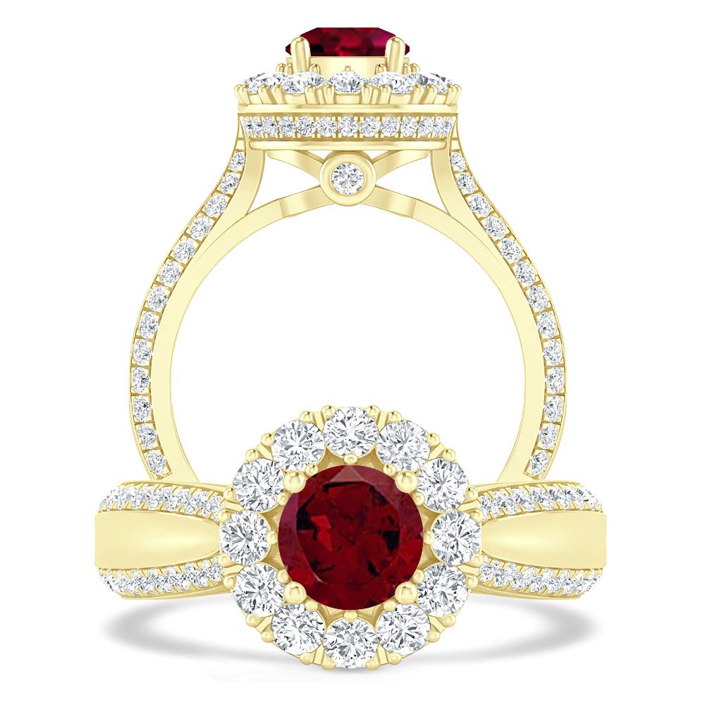 Yellow Gold - Garnet