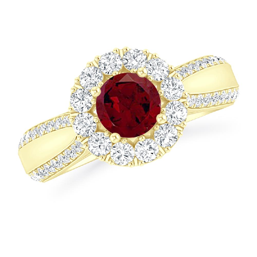 Yellow Gold - Garnet