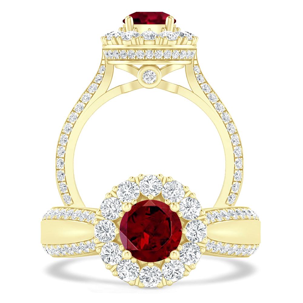 Yellow Gold - Garnet