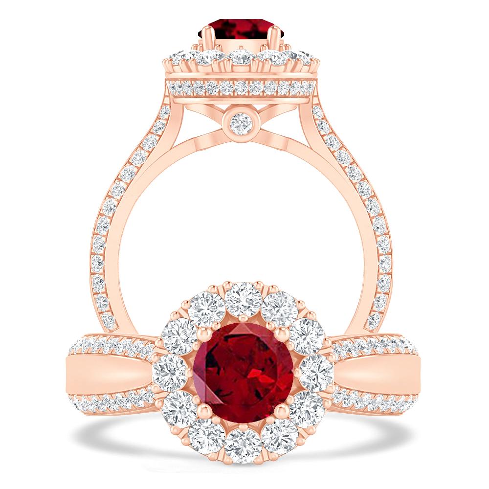 Rose Gold - Garnet