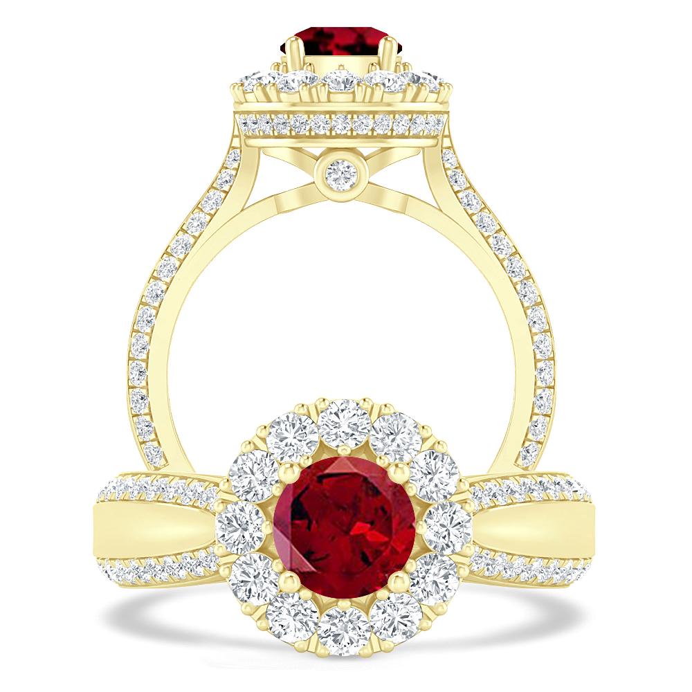 Yellow Gold - Garnet