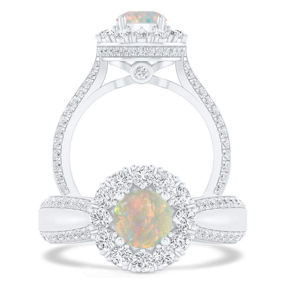 White Gold - Opal