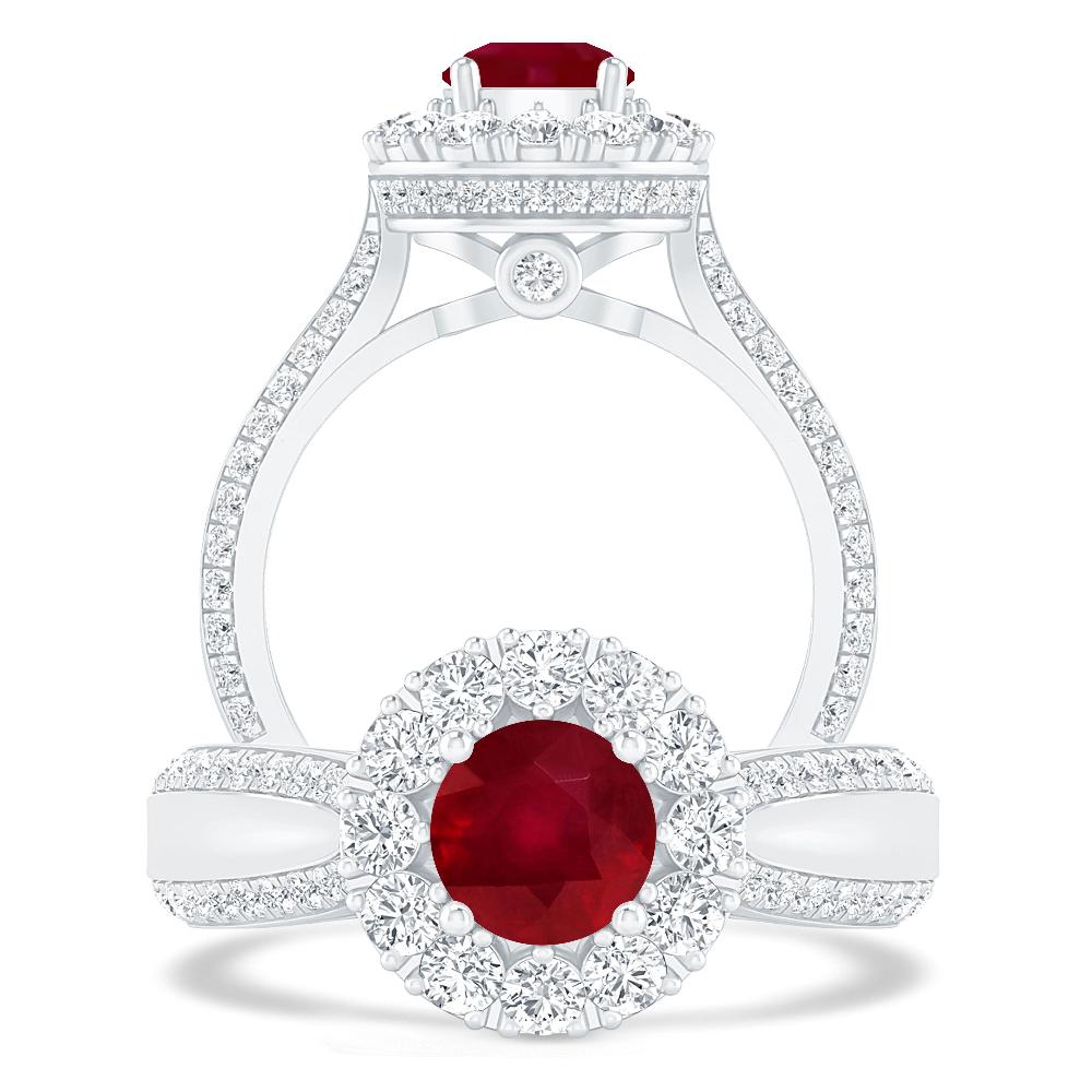 White Gold - Ruby