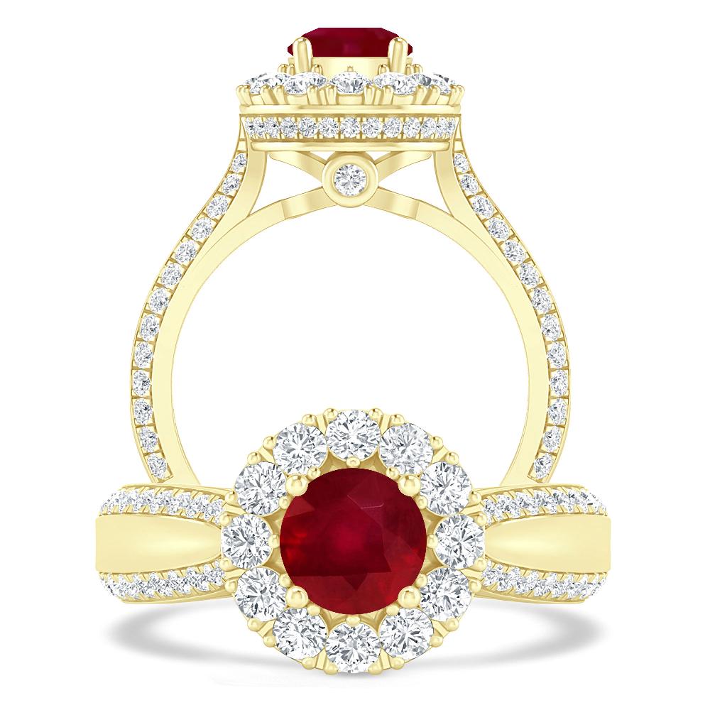 Yellow Gold - Ruby