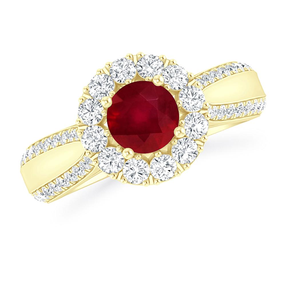 Yellow Gold - Ruby