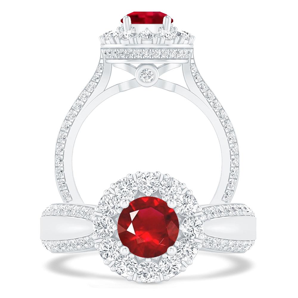 White Gold - Ruby