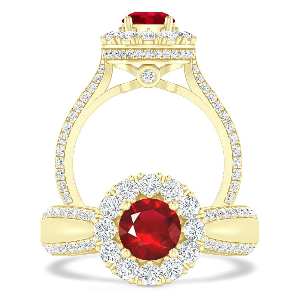 Yellow Gold - Ruby