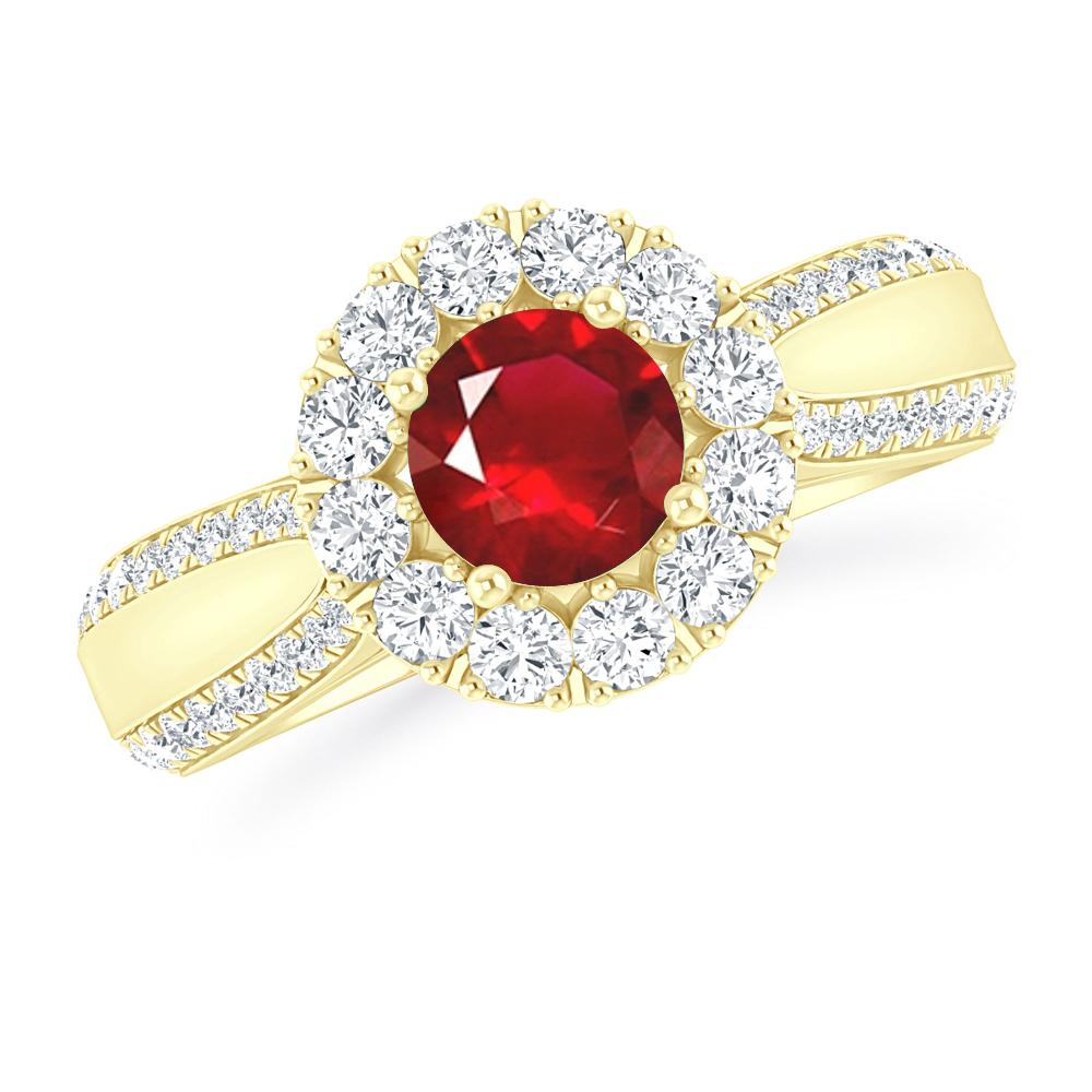 Yellow Gold - Ruby