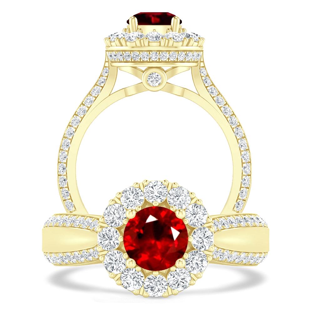 Yellow Gold - Ruby