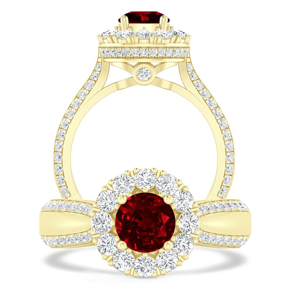 Yellow Gold - Ruby